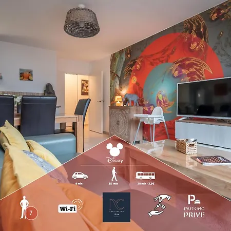 Appartement *disneyland-paris* 7pers, Wifi, Parking, Netflix